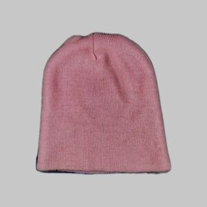 Beanie  Women One Size Pink Knit Winter Ski Outdoors #73-84